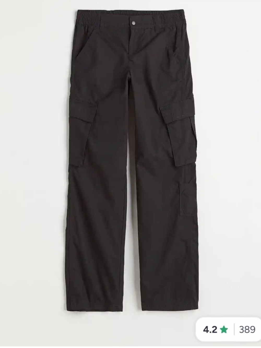 H&M Black Cotton Cargo